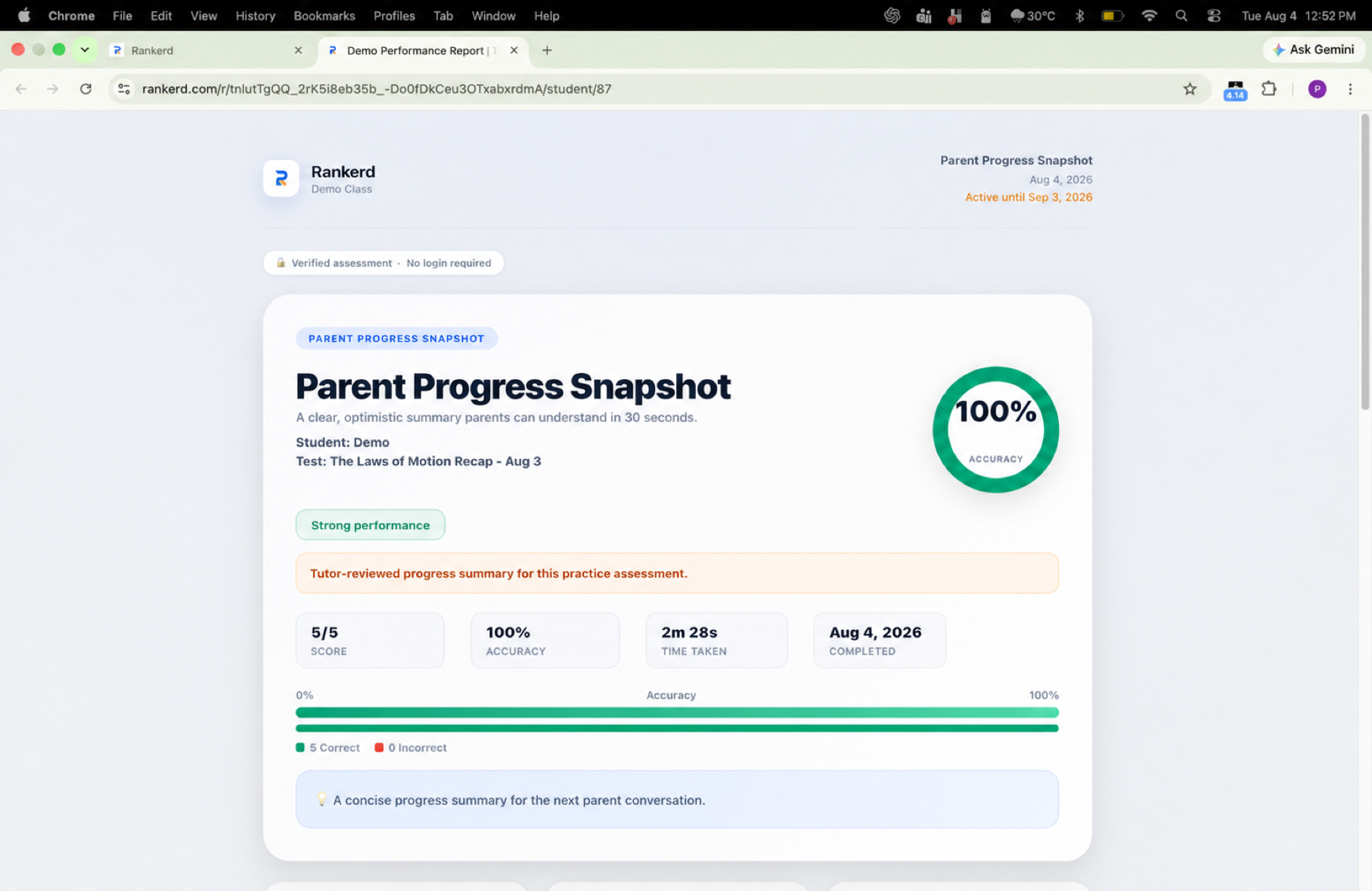 Parent-ready lesson update for the UAE tutors