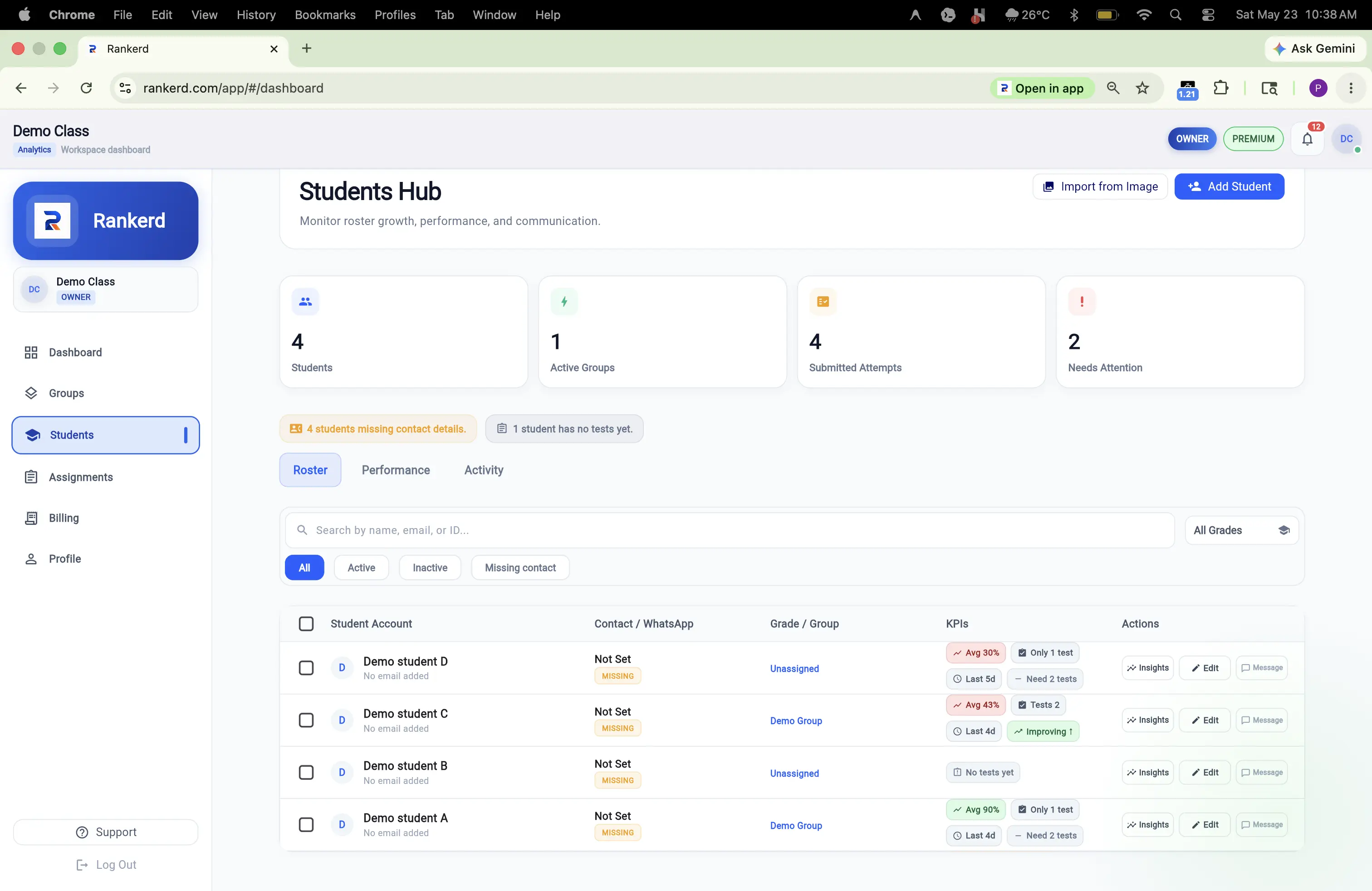 Students Hub — Rankerd